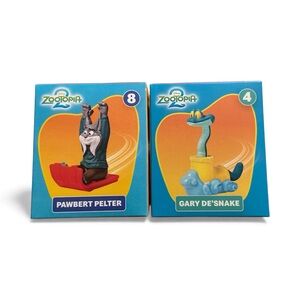 Zootopia 2 McDonald’s Figures Pawbert and Gary De’Snake New in Box